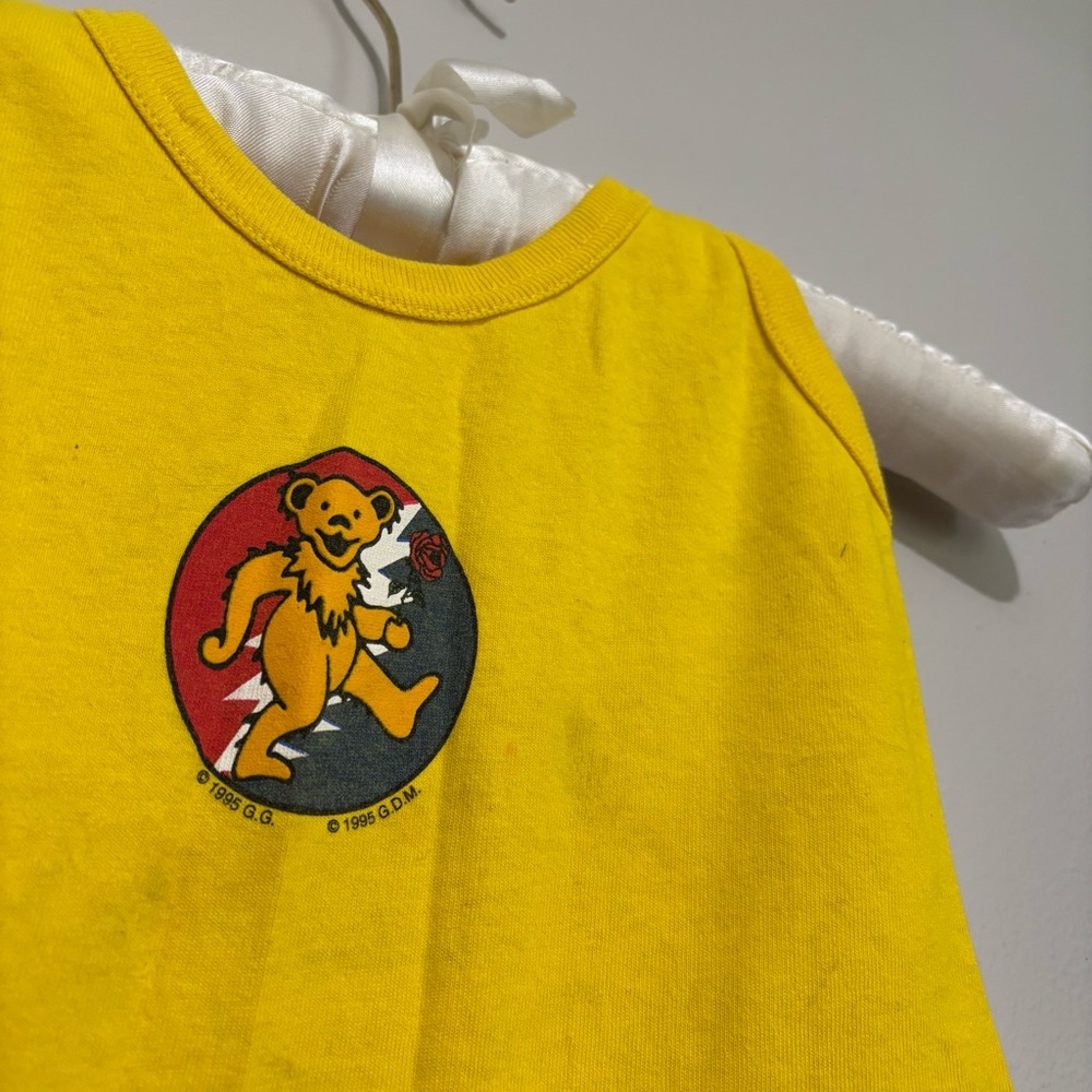 Grateful Dead Dress Yellow Kids Size 4 - Picture 4 of 6